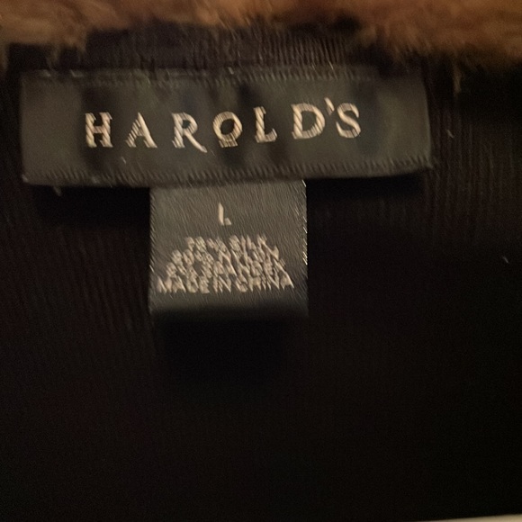 Elegant sweater button down with fur collar - Picture 3 of 5